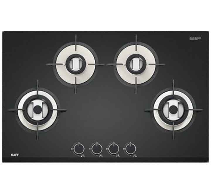 black glass gas hob 4 burner